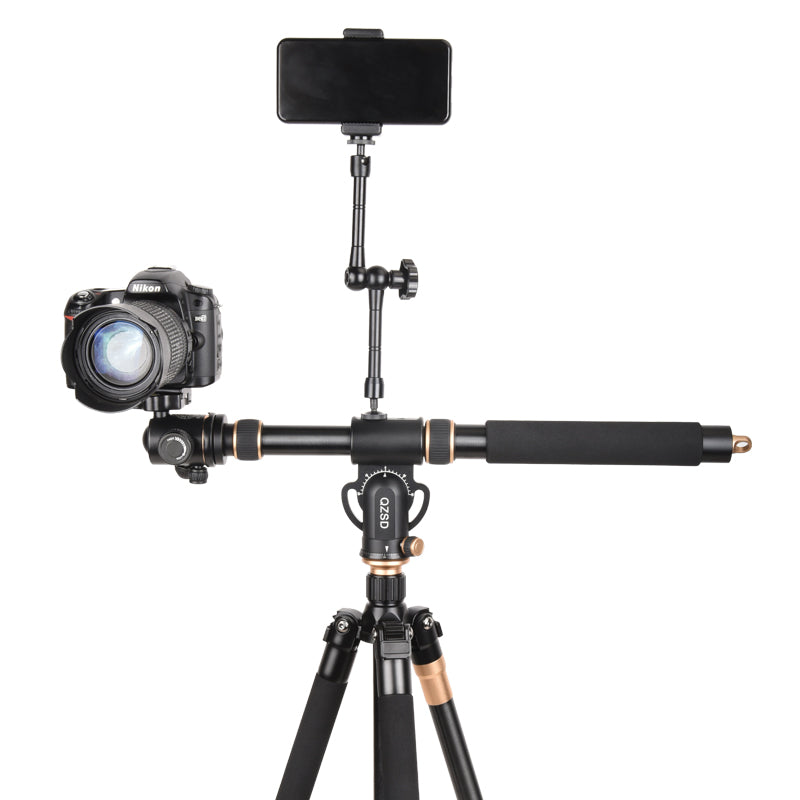 Q-YT03 Aluminum Alloy Horizontal Stand for Tripod Extender Adjustable Extension Rod 360-Degree Rotating Q-YT03 Aluminum Alloy Horizontal Stand for Tripod Extender Adjustable Extension Rod 360-Degree Rotating